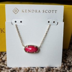 Brand New Kendra Scott Elisa Pink and Gold necklac
